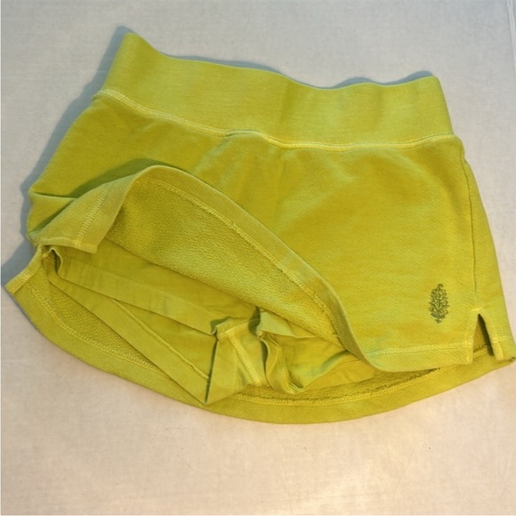 FP Movement XSmall Set TWO piece hoodie AND skort neon green cotton Free People - Picture 7 of 11